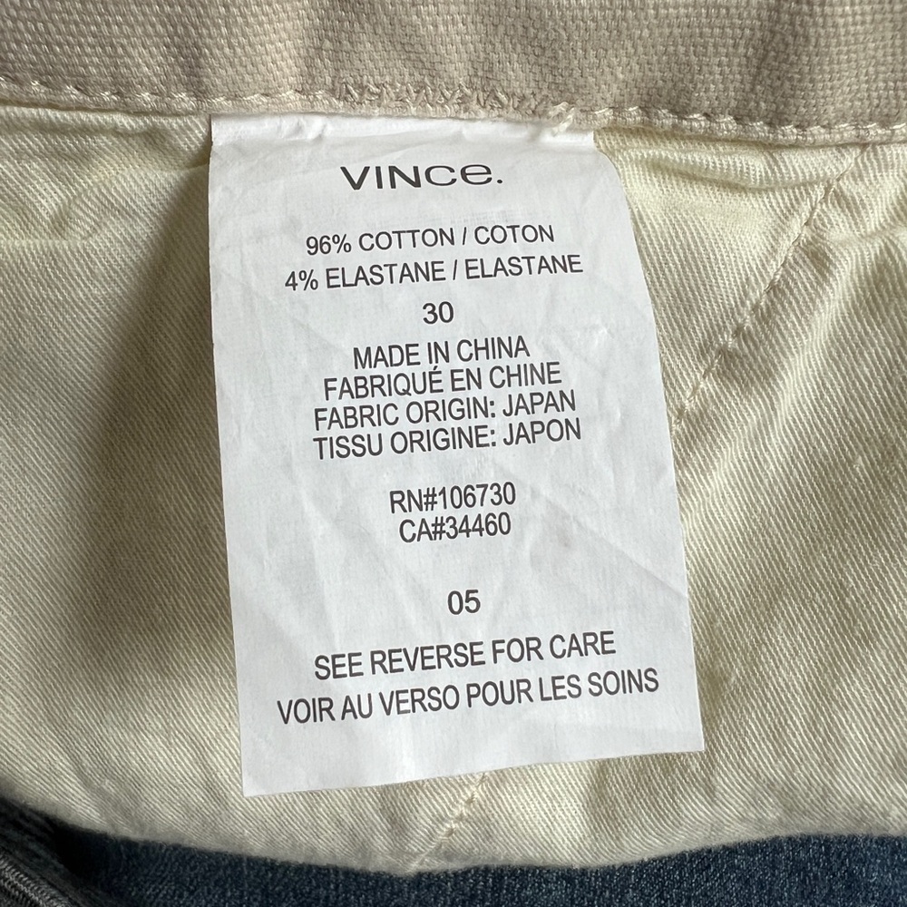 Vince Women's Ivory Cropped Utility Carpenter Pants Size 30 NWOT - Picture 14 of 15